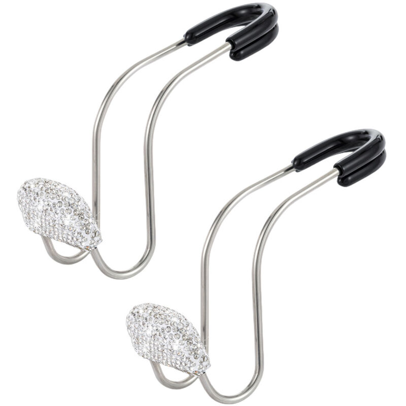 Lot de 2 crochets de voiture, crochet universel multifonctionnel en acier inoxydable pour siège auto, pour organisateur de siège arrière de voiture