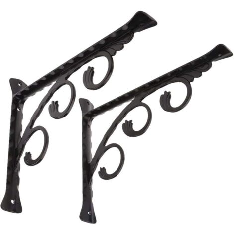 Lntyq Lot de 2 Equerres Etageres Murale,Supports d'Étagère d'Installation,Equerre Charge Lourde En Métal,Supports Triangulaires Angulaires Droits de 90 Degrés(12 × 15 cm)