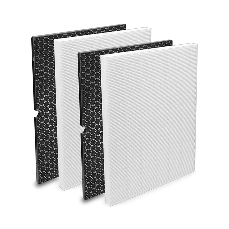 Lntyq - Lot de 2 filtres de rechange h 116130 pour purificateur d'air Winix 5500-2, lot de 2 filtres hepa et lot de 2 filtres à charbon actif