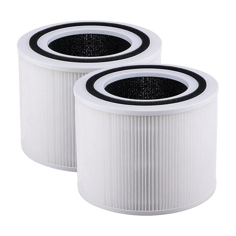 Lntyq - Lot de 2 filtres de rechange pour purificateur d'air Levoit Core 300 et Core 300S VortexAir, filtre hepa H13 Core 300-RF Blanc
