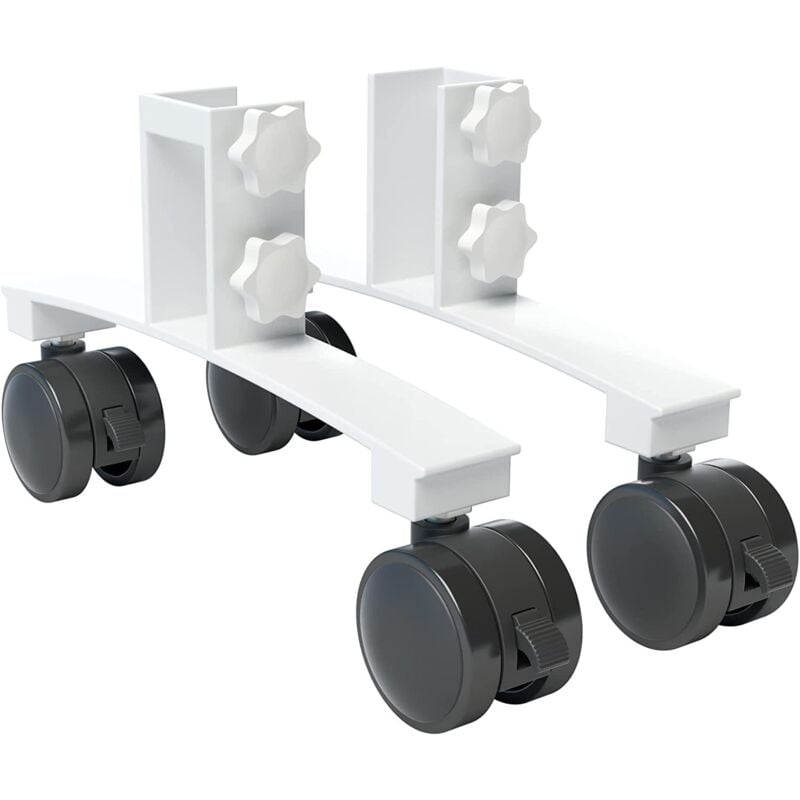 Lntyq - Lot de 2 Pieds Pour Radiateur Infrarouge Universels, Pieds de Support Adaptés Pour Panneaux Chauffants, Support Réglable Avec Roues Convient