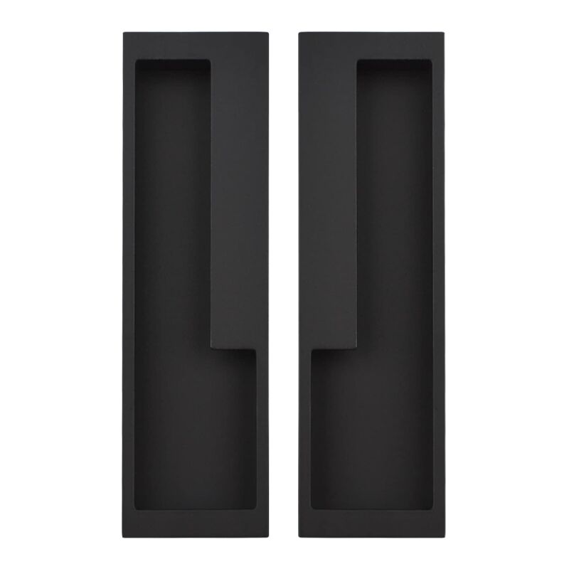 Lntyq - Lot de 2 poignées de porte coulissante encastrées en alliage d'aluminium, 20 cm, modernes et simples pour tiroir de grange, placard,
