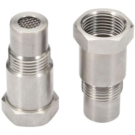 Lntyq Lot de 2 rallonges de capteur détrompeur lambda M18 x 1,5 mm avec filtre O2 capteur d'oxygène adaptateur de sonde lambda 45 mm pour système d'échappement de voiture accessoires M18 x 1,5 mm