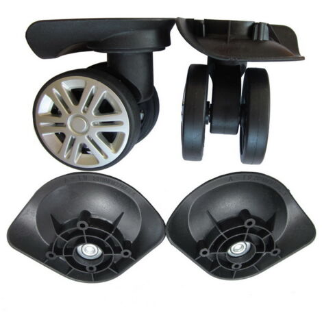 Lntyq Lot de 2 Roulettes Doubles à Roulement à Rouleaux - Roues Pivotantes à 360 Degrés pour Trolley, Valise - Pièce de Réparation