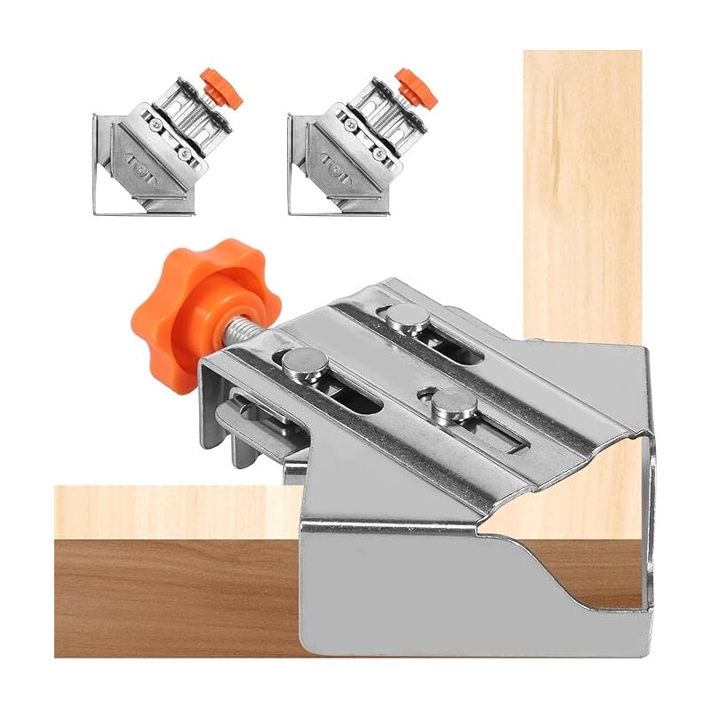 Lntyq - Lot de 2 serre-joints d'angle épais en acier inoxydable, type d'ouverture/fermeture de précision, pince à angle droit pour le travail du