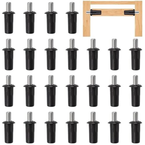 Lntyq Lot de 25 Broches de Réparation à Ressort en Plastique pour Stores d'Armoire Porte, Meubles, Étagère, avec Boîte en Plastique