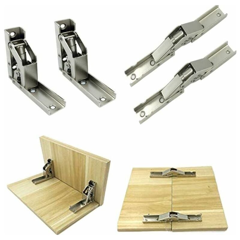 Lntyq - Lot de 4 Charnières 90 Degrés - Charnières Réglables pour Portes de Placard et Meubles, Dissimulées en Applique et Rentrant