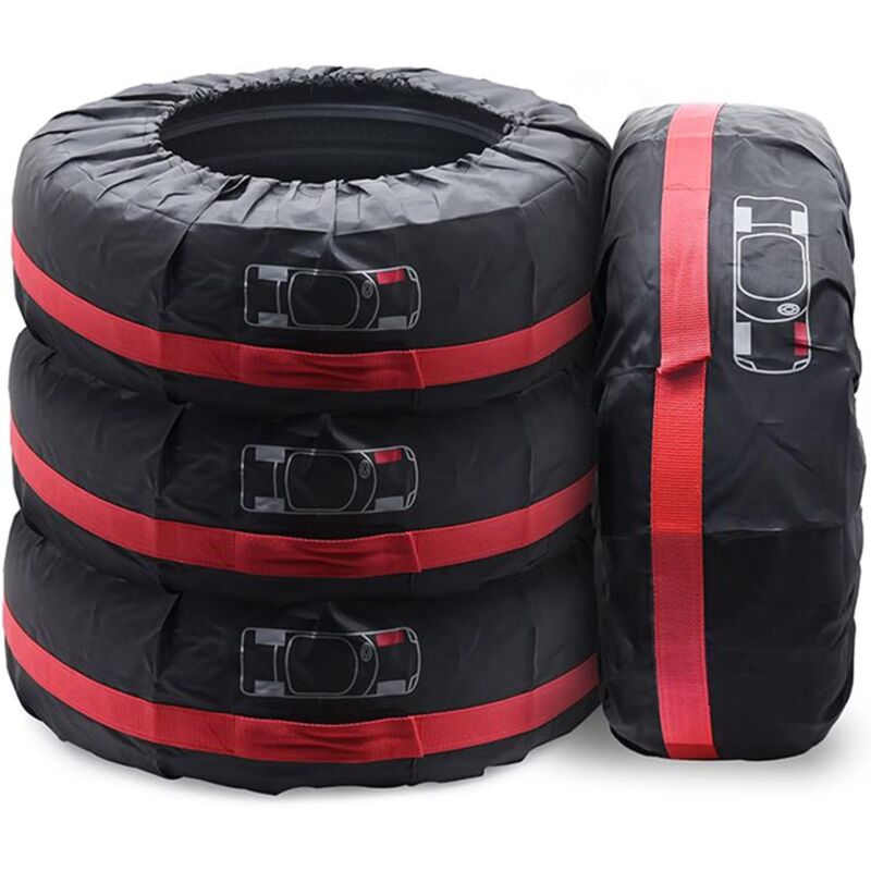 Lntyq - Lot de 4 Housse de Rechange, 13-17' Imperméables Anti-poussière et Housses de Protection pour Roues de Voiture Sacs de Rangement (diamètre 65