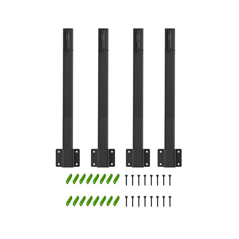 Lntyq - Lot de 4 poteaux pour lampes suspendues, guirlandes lumineuses d'extérieur de 40 cm, poteaux navette d'extérieur avec crochets pour terrasse,