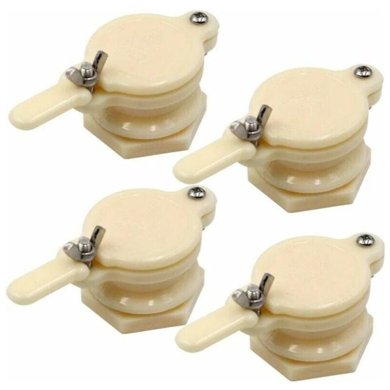 Lntyq - Lot de 4 robinets de portail pour miel - Extracteur de miel - Outil d'apiculture - Équipement d'apiculture