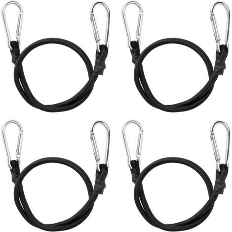Tendeurs Élastiques Avec Crochets - Pack De 4 - 1M Réglables - Fixation Bâche, Vélo, Camping