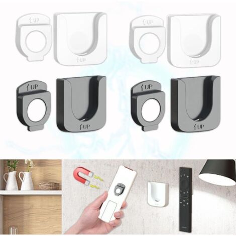 Lntyq Lot de 4 Supports Magnétiques pour Télécommande, Porte Telecommande TV, Support Telecommande Mural, Support Magnétique, Support Mural pour Télécommande, Pour l'école et la Maison