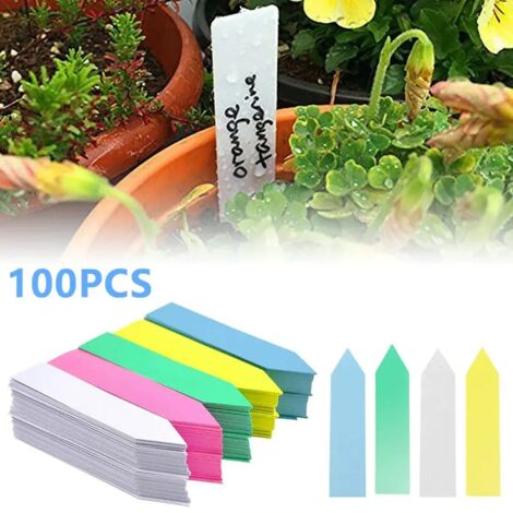 Lntyq Lot de 500 étiquettes en plastique pour plantes, Étiquette de jardin Signes Plante Label Plantes balises durables de marqueurs de Jardin imperméables étiquettes de semis