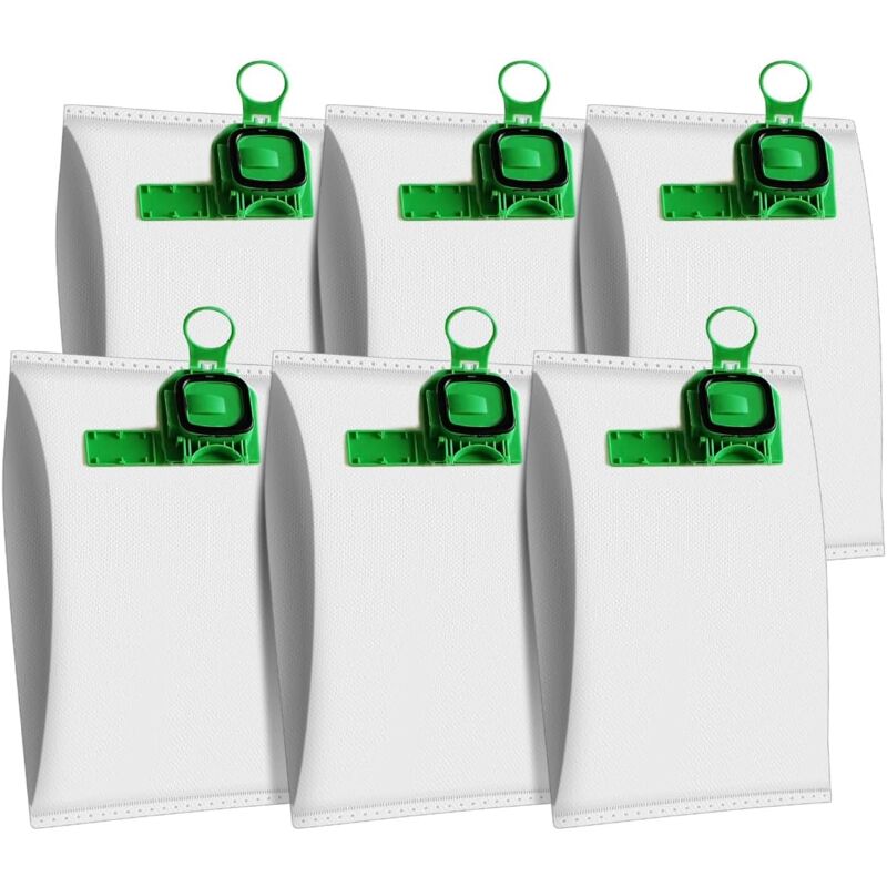 Lot de 6 VK140 sacs d'aspirateur haute efficacité pour aspirateur Vorwerk VK150 FP140 kobold,27.511.5cm - Lntyq