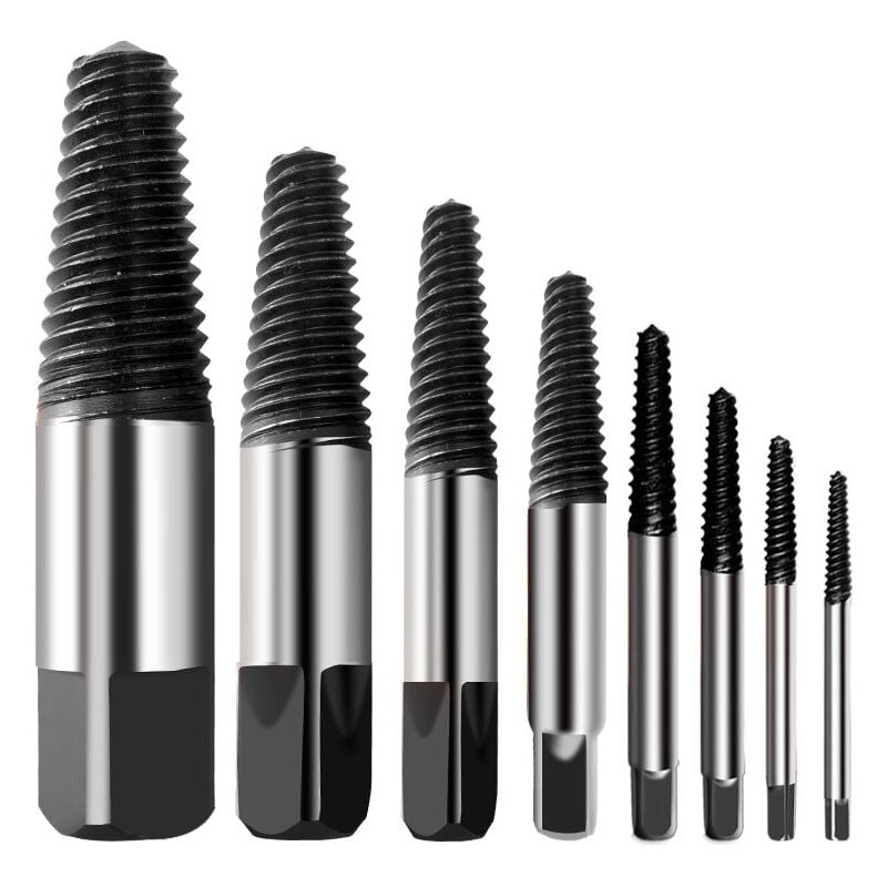 Lot de 8 extracteurs de vis, outil de vissage, tournevis à gauche, extracteur de vis - Lntyq