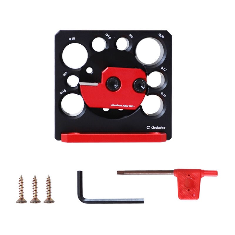 Lntyq - Machine à chevilles réglable en alliage d'aluminium, 8 trous, perceuse électrique, fraisage du bois massif, tige ronde, outil auxiliaire pour