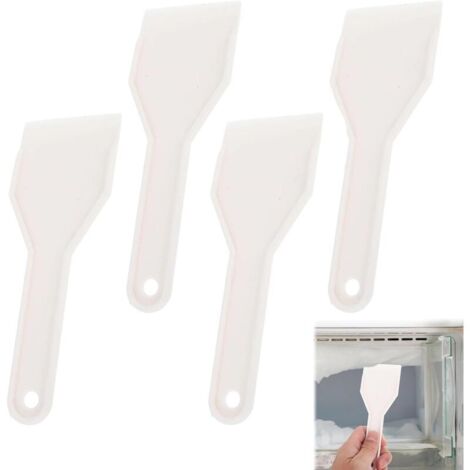 Lntyq Machine de Dégivrage de Réfrigérateur,Grattoirs à Glace en Plastique Rigide,Machine à Gratter la Glace,Machine de Dégivrage en Plastique,Machine de Dégivrage Réfrigérateur Domestique 4 Pièces