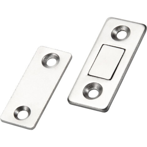 Lntyq Magnet Schranktür Magnetverschluss Jiayi 2 Stück Ultradünner Metall Magnetschnäpper Aufklebbarer Magnet Klebeverschluss Starker Magnet für Schiebetür Schubladen Fenster Schrank