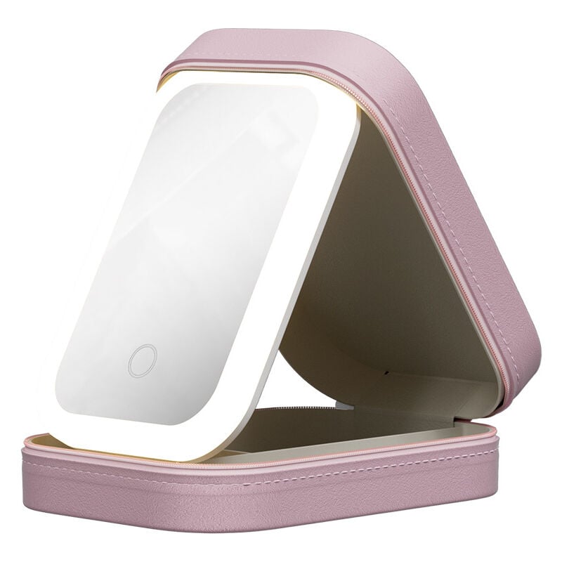 Lntyq - Mallette de maquillage - Porte-cosmétiques led portable, boîte de maquillage de voyage Boîte de rangement de maquillage intégrée avec boîte