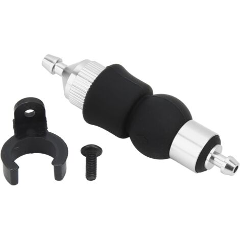 Lntyq Manuelle Ölpumpe für RC-Cars, manueller Methanolmotor für Universalfahrzeuge für 1/8 1/10 RC-Modell-Offroad-Cars (silber)