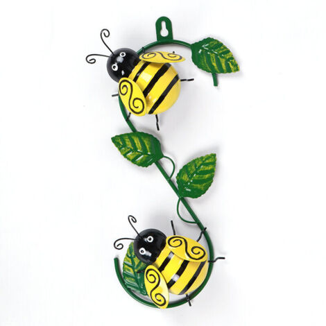 Lntyq Métal Abeille Décoration Murale Clôture Jardin Suspendue Sculpture Décorative Decoration Jardin Exterieur Animaux Deco Murale Metal Jardin Art Décorations Suspendues