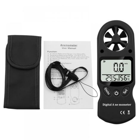 Lntyq Mini Anémomètre Numérique Multifonction Portable Température et Hygromètre