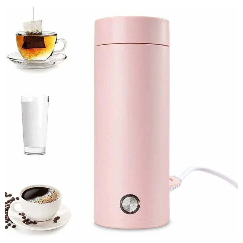 Mini Bouilloire Electrique de Voyage, 450 ml Petite Bouilloire Electrique en Acier Inoxydable, Chauffante Electrique, Ebullition Rapide et Arrêt