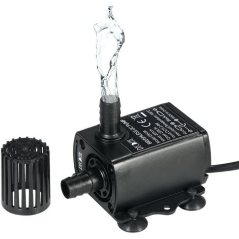 Lntyq Mini Pompe à Eau, USB DC5 V 4,8 W 300L/H Élévation 300 cm Ultra Silencieuse, Pompe d'Aquarium sans Brosse, Pompe Eau Submersible, Imperméable IP68, pour Aquarium/Fontaine/Étang