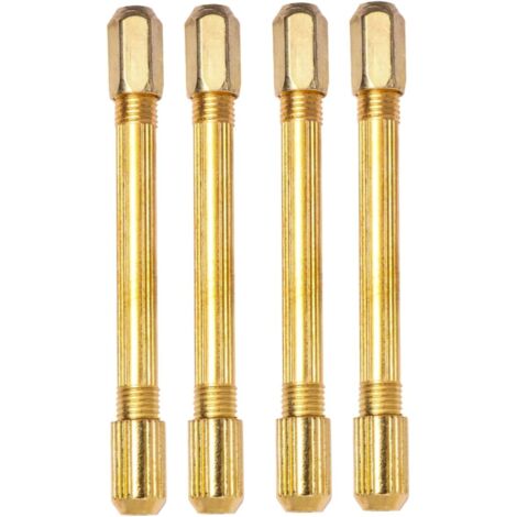 Lntyq Mini-Uhrenreparatur-Bohrer, Handbohrer, doppelt, 4 Stück, quadratisch, goldfarben