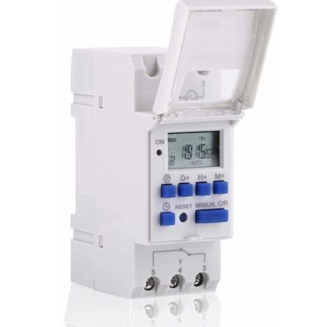 Lntyq Minuteur Numérique LCD Programmable Hebdomadaire avec 16 Programmes On/Off, Interrupteur Horaire 220V