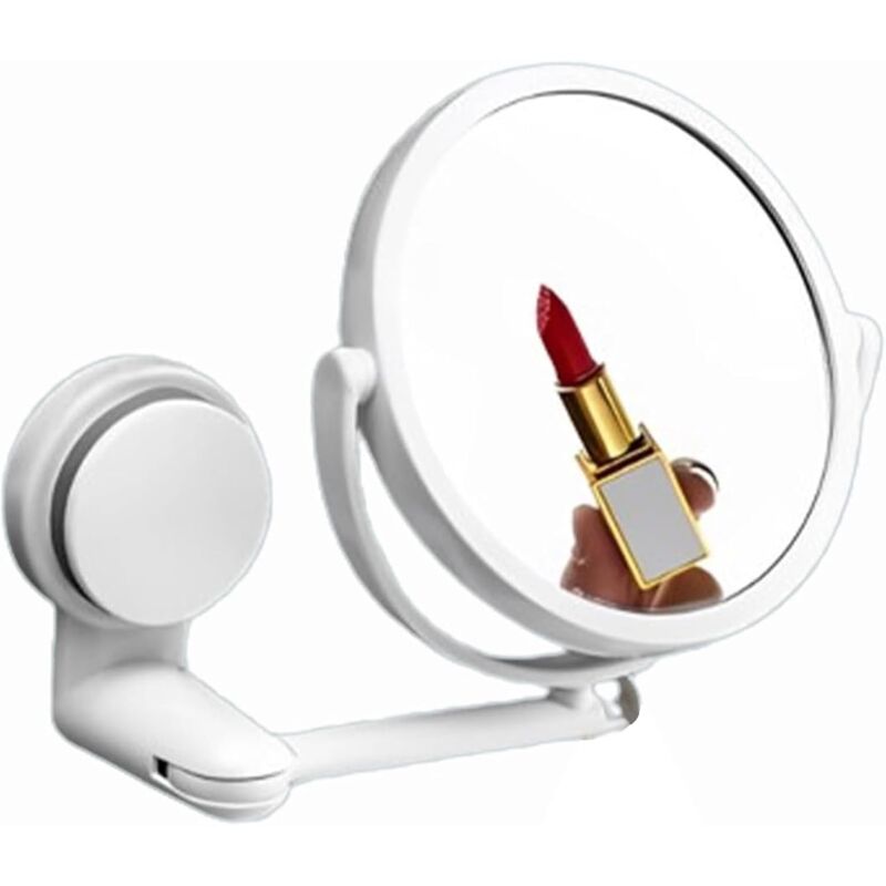 Miroir de Courtoisie Mural Pliable, Miroir Grossissant 3X avec Ventouse, Miroir Grossissant, Miroir de Maquillage,Miroir Ventouse Salle de Bain,Déal