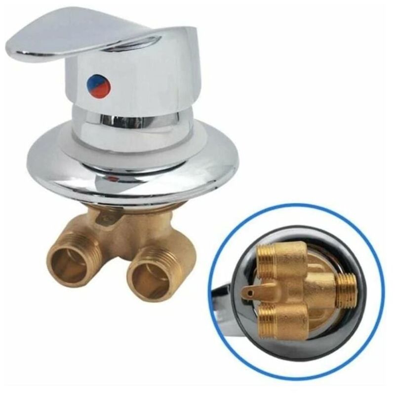 Lntyq - Mitigeur Cabine de Douche Robinet de douche en laiton Inverseur de sortie Robinet mitigeur de douche chrom Connecteur G1/2 Mitigeur d'eau