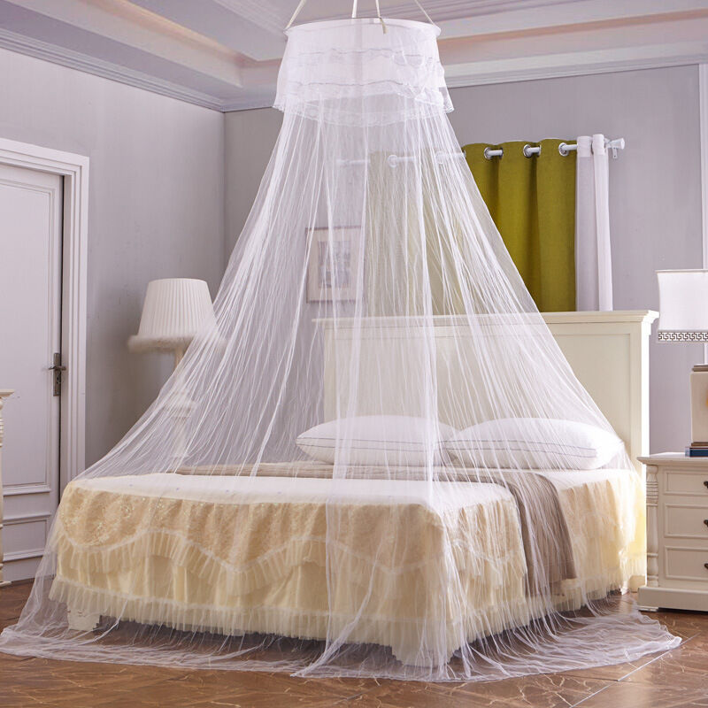 Moustiquaire Grand Lit Dôme 2.5mx9mx0.6m Moustiquaire Ciel de Lit Blanc Filet Anti Moustiquaire Lit 1 Place / 2 Places Moustiquaire à Suspendre