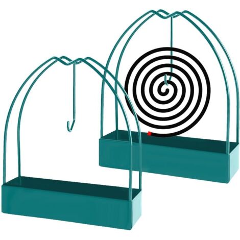 Lntyq Mückenspiralenhalter für den Außenbereich – Räucherstäbchenhalter aus Eisen mit Mückenspiralenhalter für Haus und Garten – zum einfachen Aufhängen Ihrer Mückenspiralen (grün)