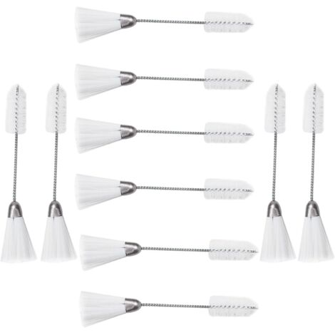 Lntyq Nähmaschinenbürste, Nähmaschinenbürste, 10er-Pack doppelseitige Nähmaschinenreinigungsbürsten, Nähmaschinenreinigungsbürsten, Reinigungswerkzeuge aus Edelstahl und Nylon