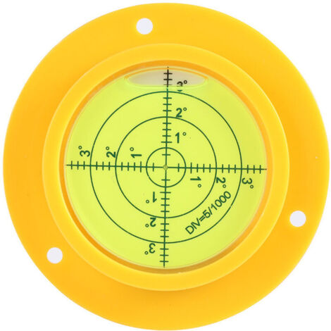 Lntyq Niveau à bulle circulaire rond haute précision 90 mm avec trous de montage pour camping-car