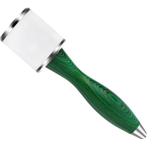 Lntyq Nylon-Lederhammer mit Holzgriff, Lederhammer, Nähkeule aus Rindsleder, gerader Kopf, 20,3 cm (grün)