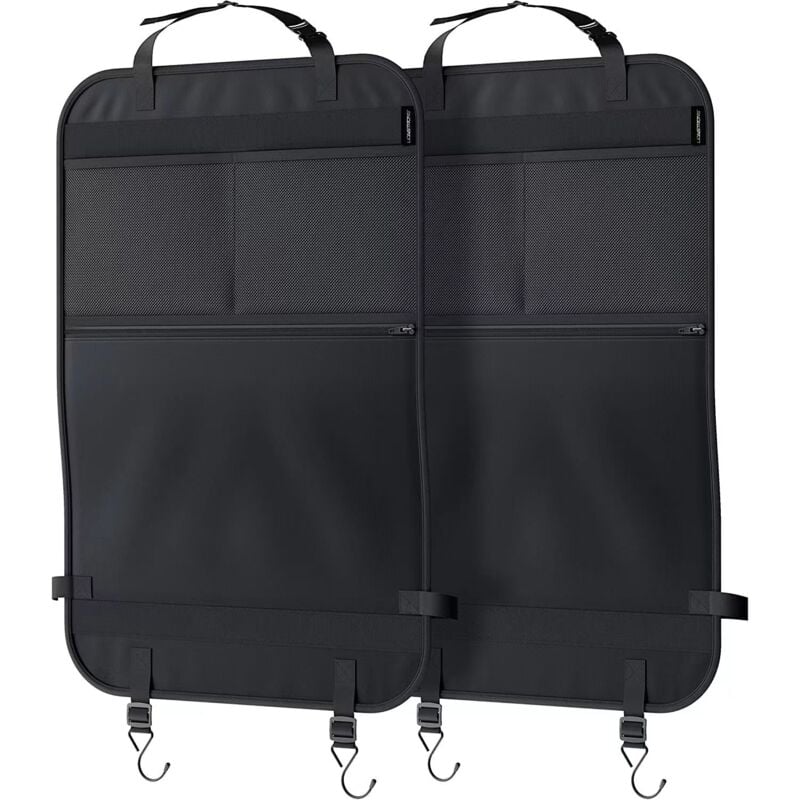 Organisateur de voiture - protecteurs de siège de voiture - tapis de protection - pour siège auto avec grande poche - 2 pièces - Lntyq