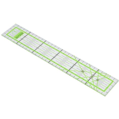 Lntyq Outil de couture DIY de règle de piquage transparent de 5x30cm pour la conception, la mise en page, la courtepointe