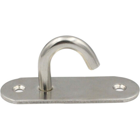 Lntyq Ovale offene Haken, Ösenplatte, Anker, Wandschraubenmontage, Haken zum Aufhängen für Hängematte, Yoga, Moskitonetz, Bootstakelage, Marinedeck-Hardware (8 Stück)