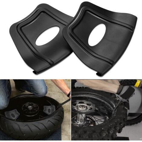 Lntyq Paar Universal Motorrad Dirt Bike Felgenschutz Schwarz