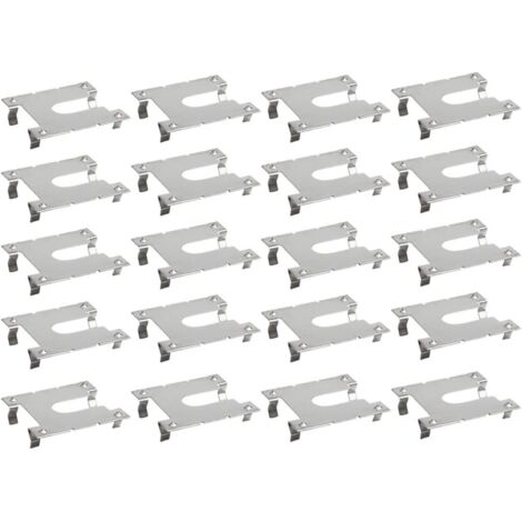 Lntyq Packung mit 20 Edelstahl-Erdungsklemmen für PV-Solarmodule
