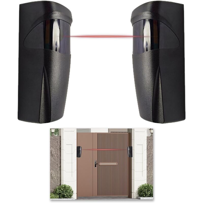 Paire de Photocellule Portail, Cellule pour Portail, Photocellules Infrarouges Universelles 12V/24V ac/dc pour Portail Automatique et Garage, Capteur