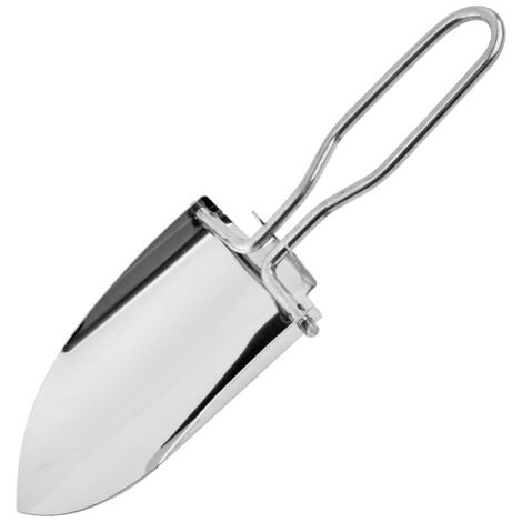 Lntyq PCS Mini-Handspaten, zusammenklappbare Campingkelle Edelstahlkelle Tragbare multifunktionale Camping-Gartengeräte
