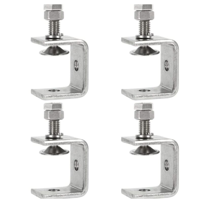 Pince Robuste Acier Inoxydable,4PCS Serre-Joints C,0-25mm Pince c Robuste,Pince Fixation Travail Bois,Tiger Clamp avec Large Mâchoire pour Travail