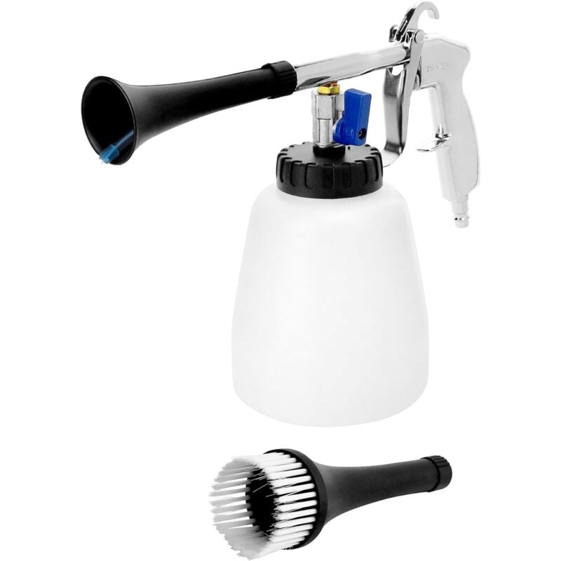 Lntyq - Pistolet Nettoyage Voiture 6.5-9.2Bar, Pistolet de Nettoyage à air comprimé avec Bouteille en Mousse et Brosse, pour intérieurs de Voiture