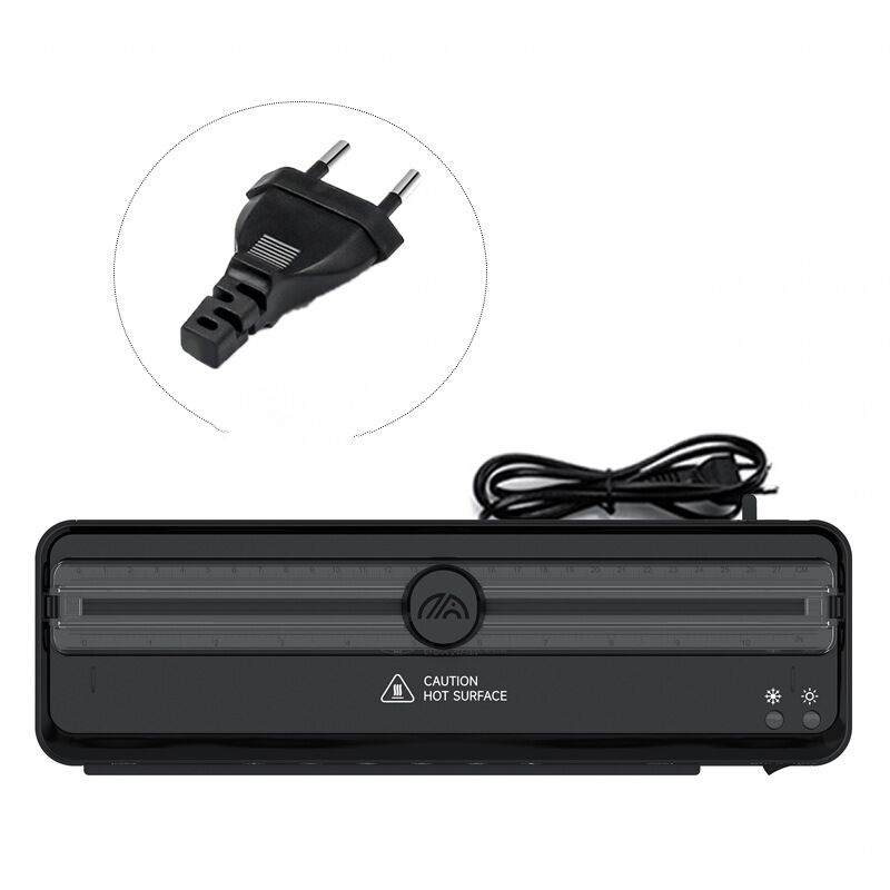 Lntyq Plastificadora A4, con calentamiento en frío y caliente, ideal para oficina, hogar, menús, tarjetas y escuelas (negra)