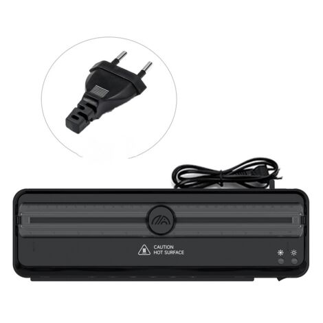 Lntyq Plastifieuse A4, Plastifieuses à Chaud et à Froid, Temps de PréChauffage de 3 Minutes, für Bureau Maison Carte Menu École (Noire)