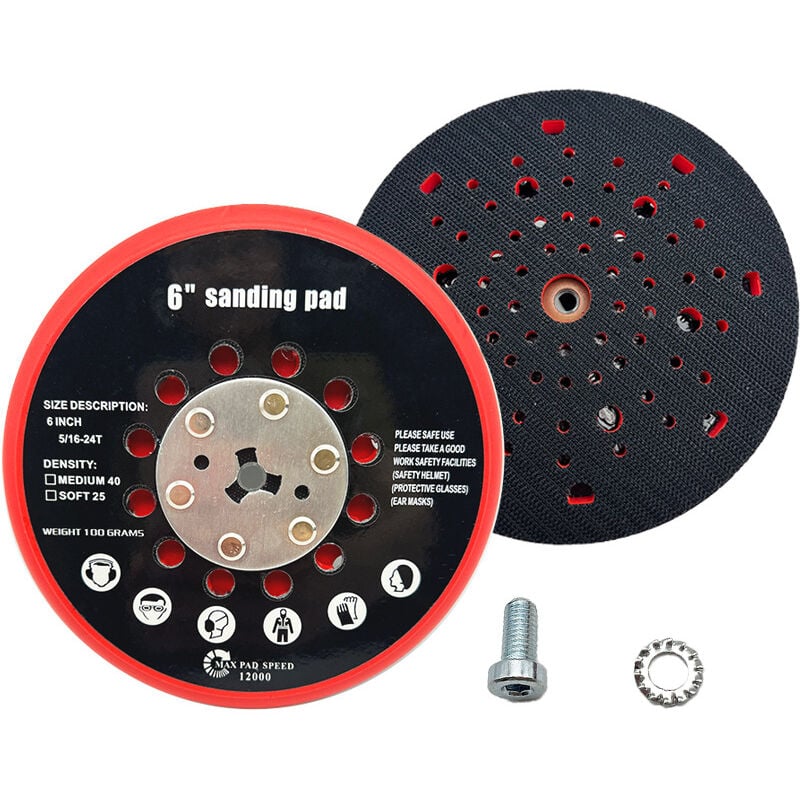 Plateau de Ponçage,Plateau Ponceus Multihole 150mm Compatible avec Bosch RSM6045,GEX 34-150, gex 40-150 Ponceuse Excentrique avec Clé Par (Version