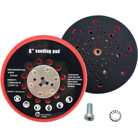 Lntyq Plateau de Ponçage，Plateau Ponceus Multihole 150mm Compatible avec Bosch RSM6045，GEX 34-150, GEX 40-150 Ponceuse Excentrique avec Clé Par (Version Moyenne)